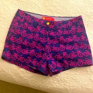 Super cool Bicycle print shorts by Margaret Josephs (Macbeth Collection)